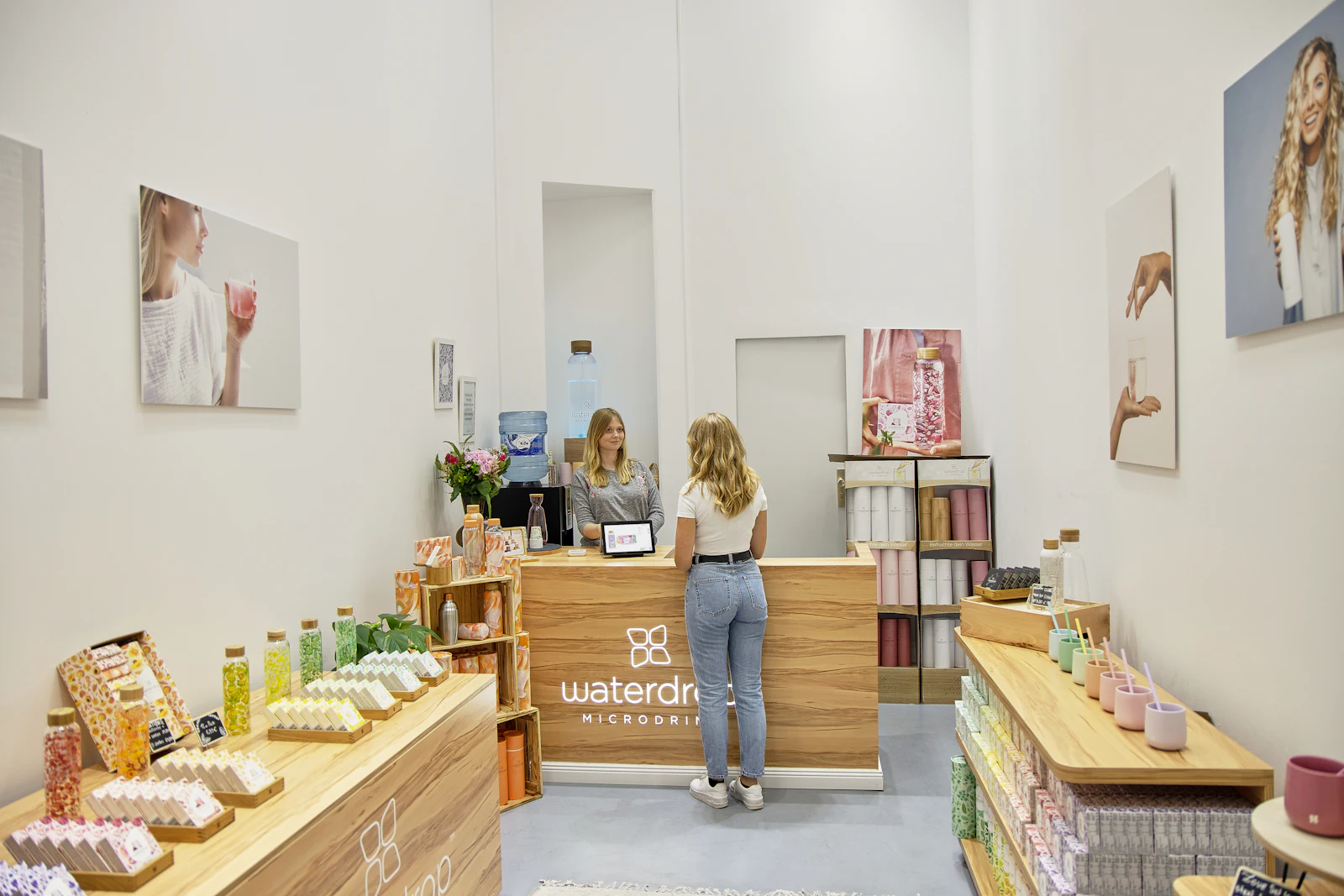 A retail store using a digital point-of-sale system